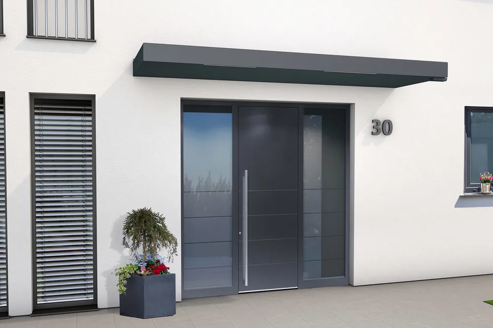 Top-Seller Gutta Rechteckvordach BS Plus 300 ohne Seitenteil Anthrazit