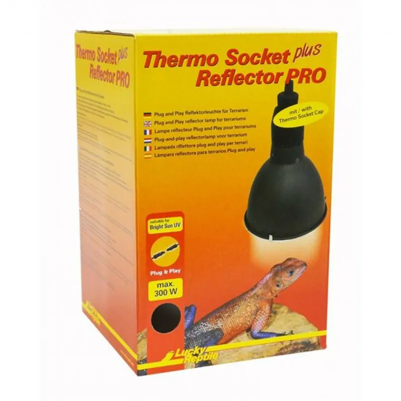 Solange Der Vorrat Reicht Lucky Reptile Thermo Socket + Reflector PRO (schwarz) - klein