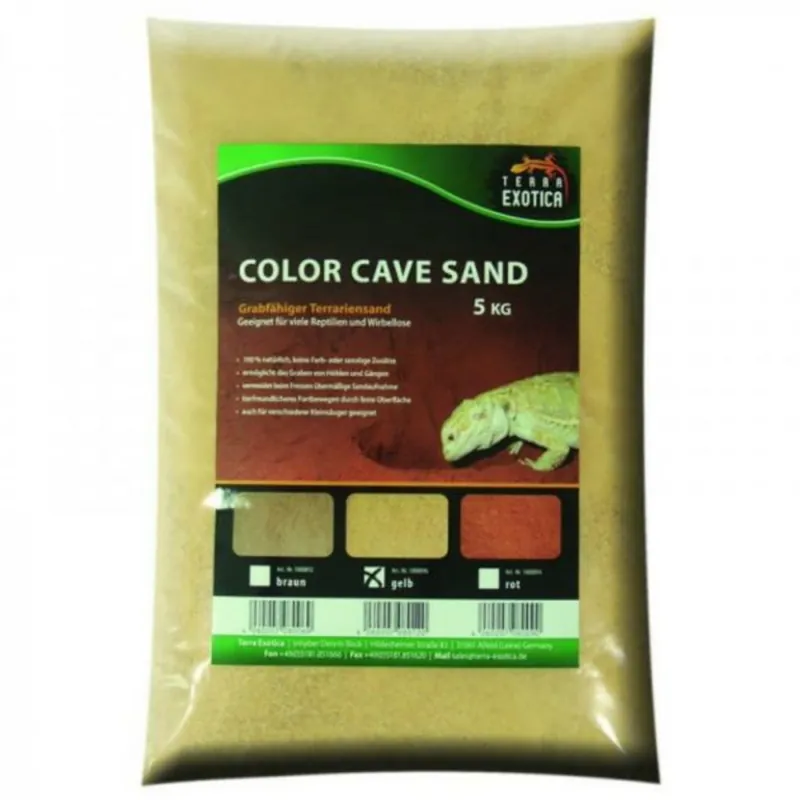 Bestseller Terra Exotica Color Cave Sand - gelb 5 kg grabfähig