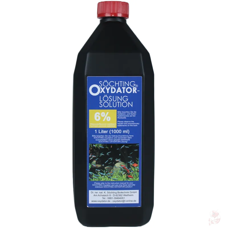 Söchting Oxydator Lösung 6% | Nachfüllpack 1 Liter für die Sauerstoffversorgung Begrenztes Angebot