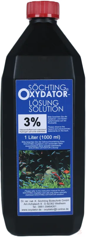 Söchting Oxydator Lösung 3% | 1 Liter für Nano-Aquarien Preiswert