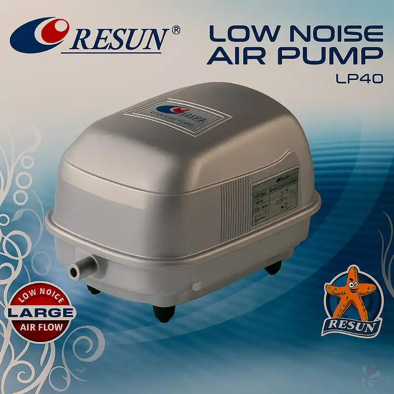 Resun LP-40 Membran-Luftkompressor | 3000 l/h, 35W, für mittlere Anlagen Sichere Zahlung