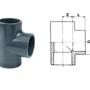 Preis Gesenkt PVC T-Stück 90° (16 Bar) Ø 12 mm Ø 12 mm