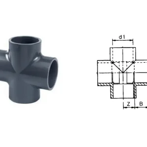 Meistverkauft PVC Kreuzstück 90° (16 Bar) Ø 10 mm