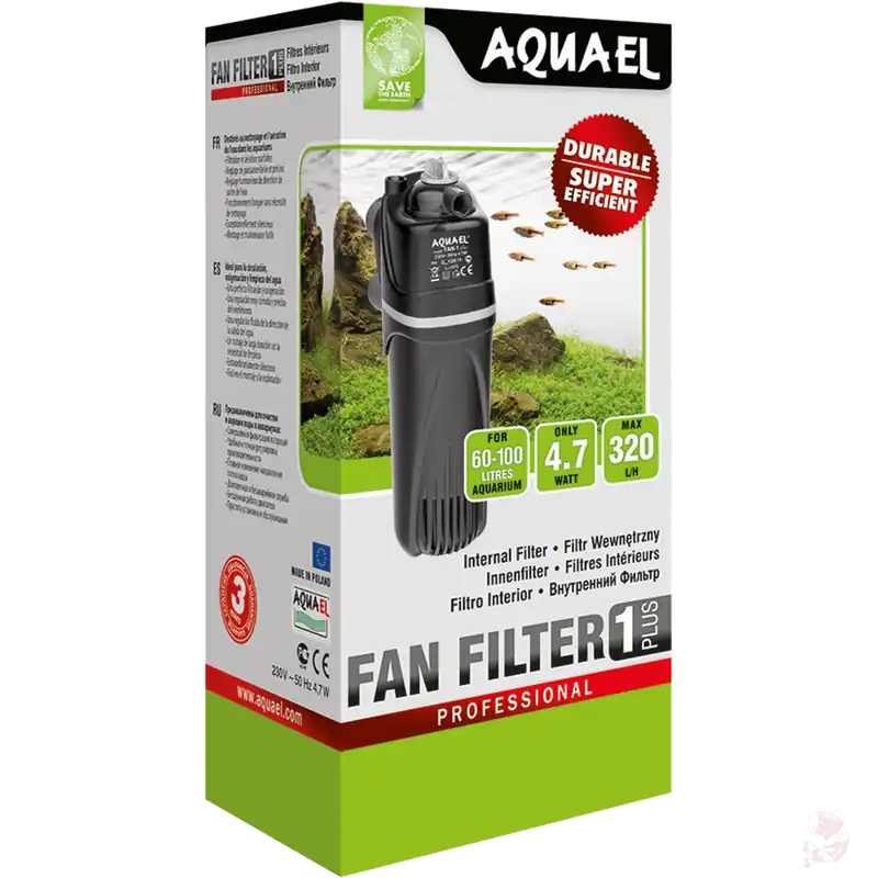 Billig Aquael Fan Filter 1 Plus | für 60-100L Aquarien Mikro Plus ( max. 30 l Aquarien )