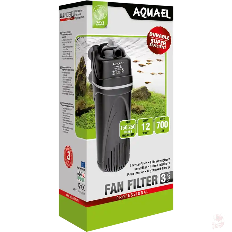 Aquael Fan Filter 3 Plus | für 150-250L Aquarien Mikro Plus ( max. 30 l Aquarien ) Garantierte Lieferung