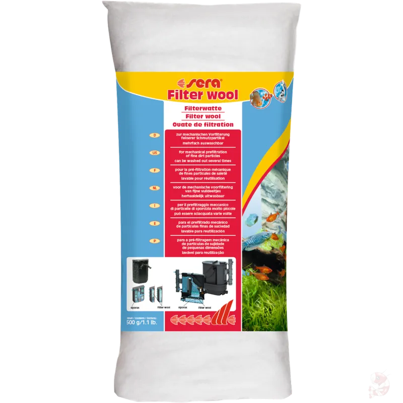 Aktuell sera Filterwatte weiß, 500 g 100g