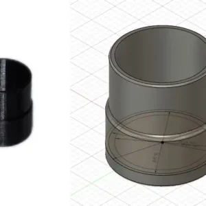 Kupplungs-Adapter Qanvee QS-100/200 <=> Aquael Mini UV Sterilisator - Schwarz Schwarz Highlight
