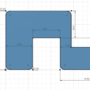 Top-Angebot U-Line Abdeckscheibe Halter für Wandstärke 6 mm, Deckelstärke 2 mm, schwarz, 4 Stk.