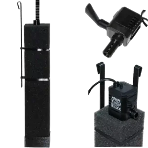 Neue Ware GT HMF Filter - GTSe - mit Haltestangen (GTSe40) - Komplettset mit Pumpe Aquariumhöhe 20 cm