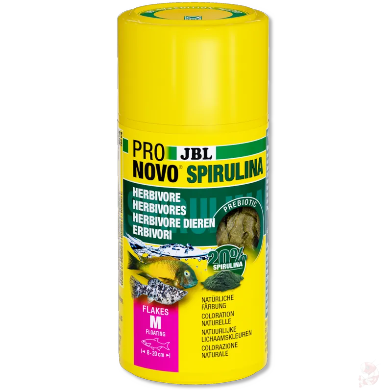 Bestpreis JBL Pronovo Spirulina Flakes M, 100 ml | Flockenfutter für Algenfresser 100 ml