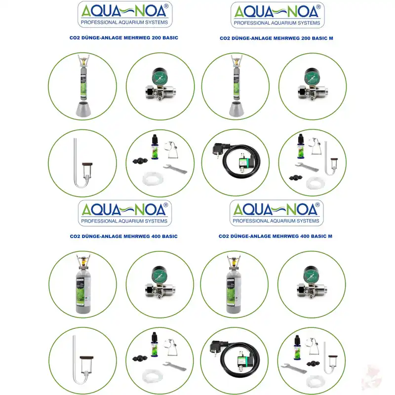 AQUA-NOA - CO2 Düngeanlage Basic, Mehrweg AQUA-NOA - CO2 Düngeanlage Basic 200. Mehrweg 500g (v2024) Bestseller