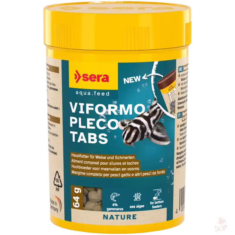 sera Viformo Pleco Tabs, 100 ml | Futtertabletten für Welse sera Viformo Nature. 50 ml Preiswert