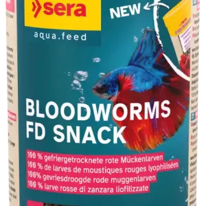 Aktuell sera Bloodworms FD Snack | Natürlicher Leckerbissen für Fische sera Bloodworms FD Snack. 50 ml