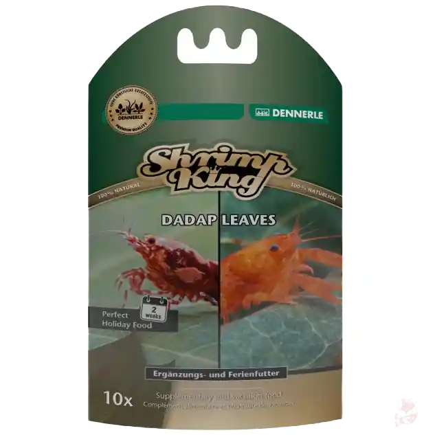 Neuheit Dennerle Shrimp King Dadap Leaves | Proteinreiches Laubfutter