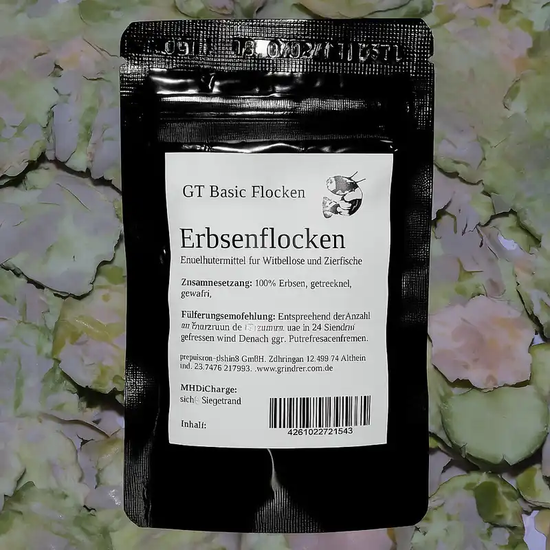 GT Basic Flocken - Erbsen, 25 g 25 g GT Erbsen Flocken Markenware