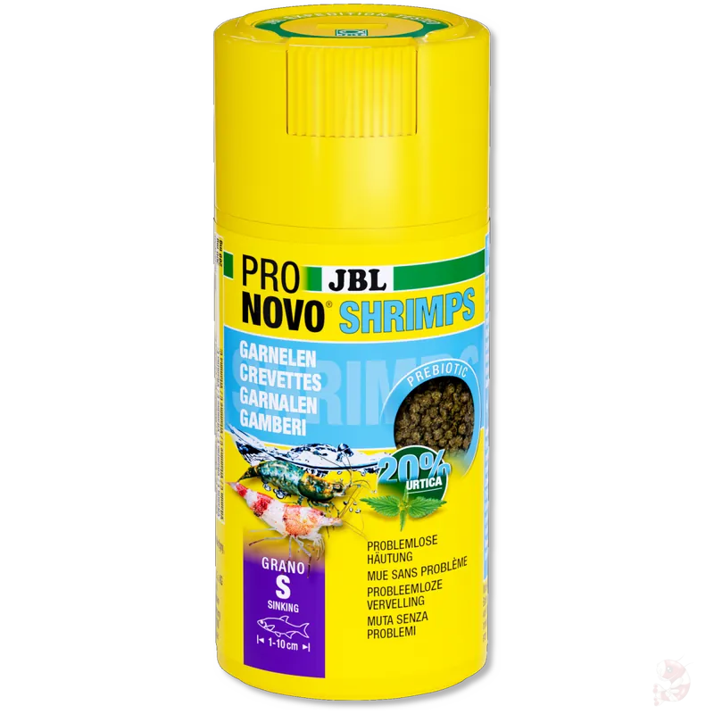 JBL ProNovo Shrimps Grano S Click, 100 ml | Prebiotisches Garnelenfutter 100 ml CLICK-Dosierer Kracherpreis
