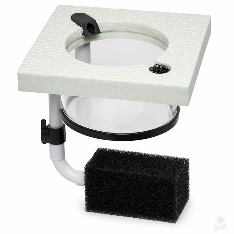 Neue Kollektion Aufzuchtring / Breedingbox quadratisch mit Luftheber 100 mm | Kompakte Aufzuchtbox für Babygarnelen 100 mm