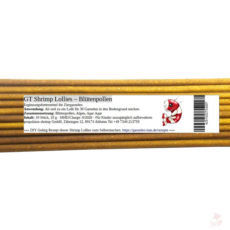 GT Shrimp Lollies Blütenpollen, 10 Stück 5in1 Mix Heißes Angebot