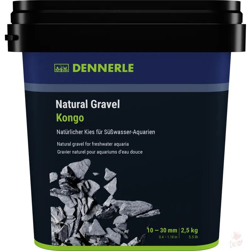 Dennerle Natural Gravel Kongo 10-30 mm, 2,5 kg 3-8 mm. 500 g Geprüft