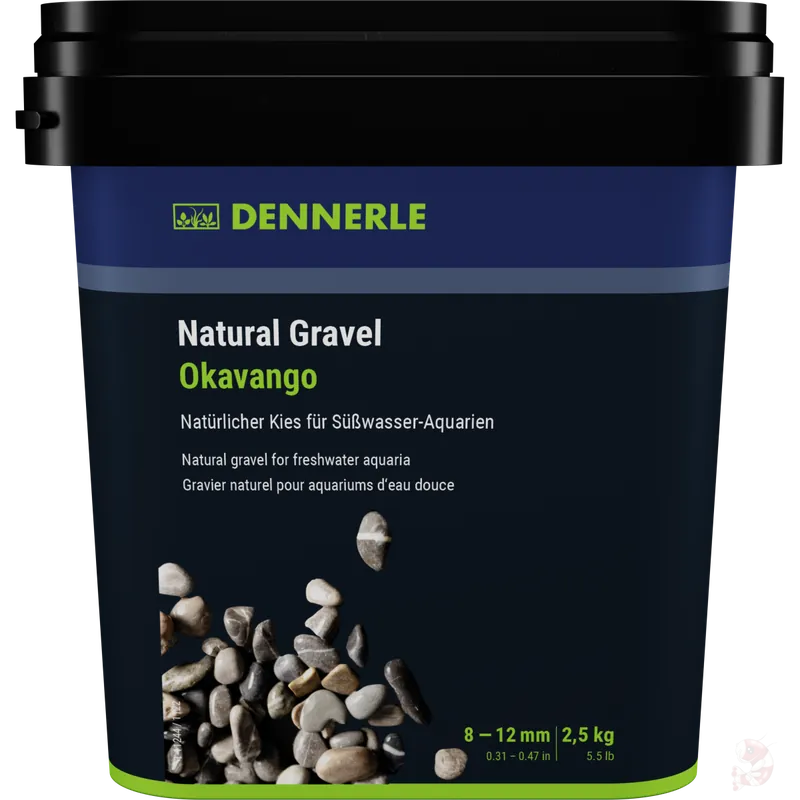 Zertifiziert Dennerle Natural Gravel Okavango 8-12 mm, 2,5 kg 4-8 mm. 500 g