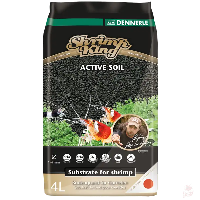 Dennerle Shrimp King Active Soil | Bodengrund für Weichwassergarnelen 4 Liter Günstig