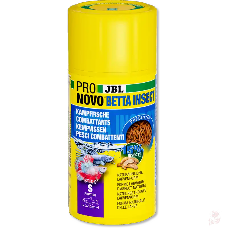 JBL Pronovo Betta Insect S, 100 ml | Artgerechtes Insektenfutter für Kampffische 20 ml Frischebeutel Mega-Angebot