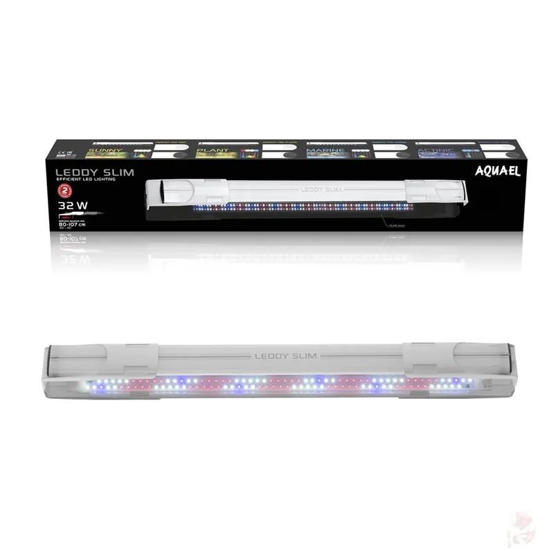 Aquael Leddy Slim Plant 2.0 32W weiß, Aufsetzlampe für 80 - 107 cm breite Aquarien Weiß Begrenztes Angebot