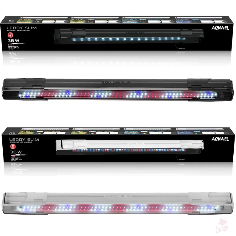 Aquael Leddy Slim Plant 2,0 36W, Aufsetzlampe für 100 - 127 cm breite Aquarien Weiß Begrenztes Angebot
