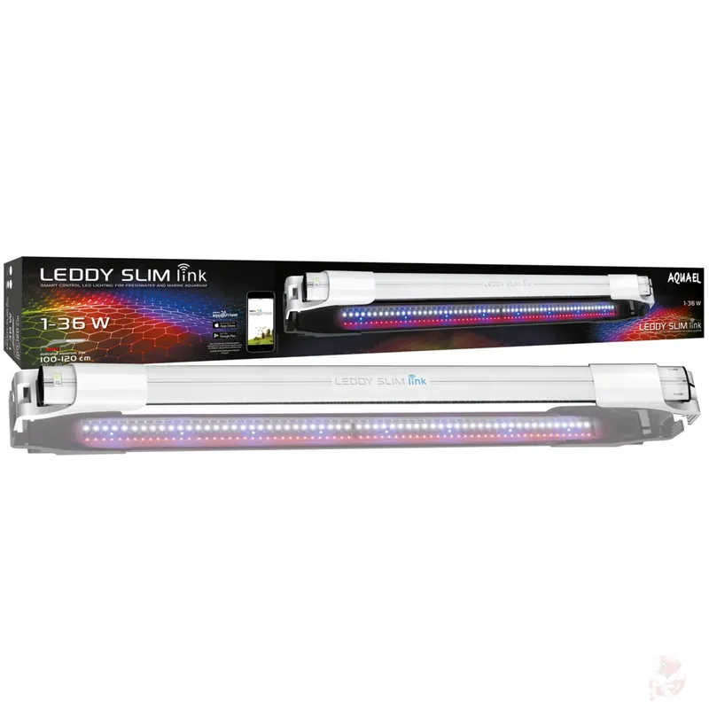 Garantierte Lieferung Aquael Leddy Slim Link 2.0 36W weiß, Aufsetzlampe für 100 - 120 cm breite Aquarien