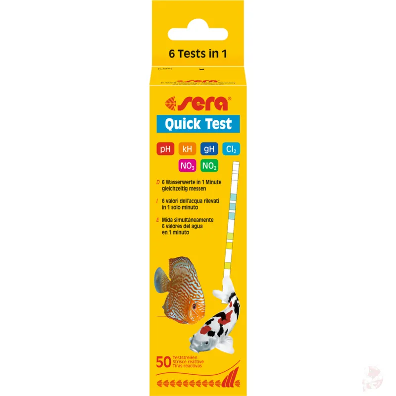 Billig sera Quick Test 6in1 | Wassertest-Streifen (50 Stk.)