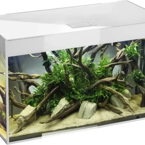 Aquael Aquarienset Glossy 80 Day & Night weiß | 125 l Aquarium mit LED Glossy 80 weiß - 125 L - 80 x 35 x 54 cm Markenware