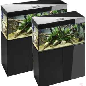 Aquael Aquariumset Glossy Kombination Day & Night schwarz | Aquarienkombination mit Unterschrank Glossy 80 schwarz Kombination - 125 L Jetzt Kaufen