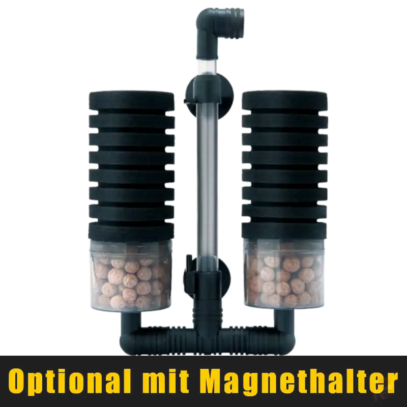 Neue Kollektion Aqua Nova NSF-MAXBIO-200L | Doppel-Schwammfilter mit optionaler Magnethalterung Ohne Magnethalterung