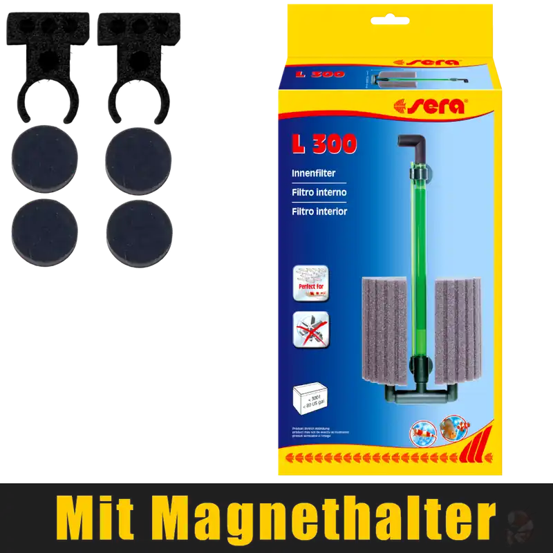 Versand Am Gleichen Tag sera Innenfilter L300 | mit kompatibler Magnethalterung Ohne Magnethalterung