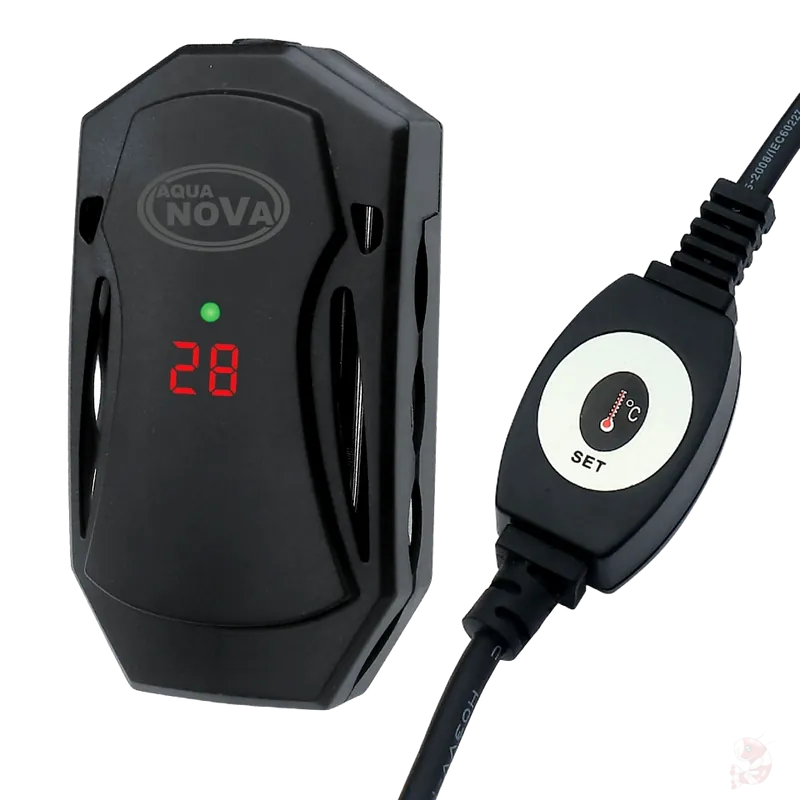 Aqua Nova Mini-Heater | Kompakter Aquarium-Regelheizer mit Thermometer 50 Watt - für 30 bis 80 Liter Aquarien Sonderangebot