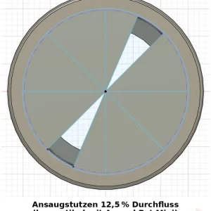Ansaugstutzen für Pat Mini | 12,5% Durchfluss 100% Durchfluß Rabatt