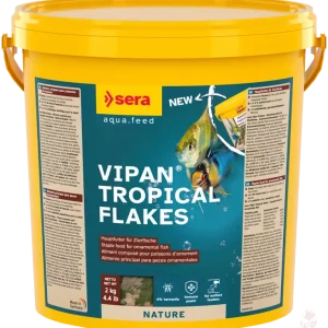 Neuheit sera Vipan Flakes, 21 Liter | Fischfutter Großpackung 100 ml