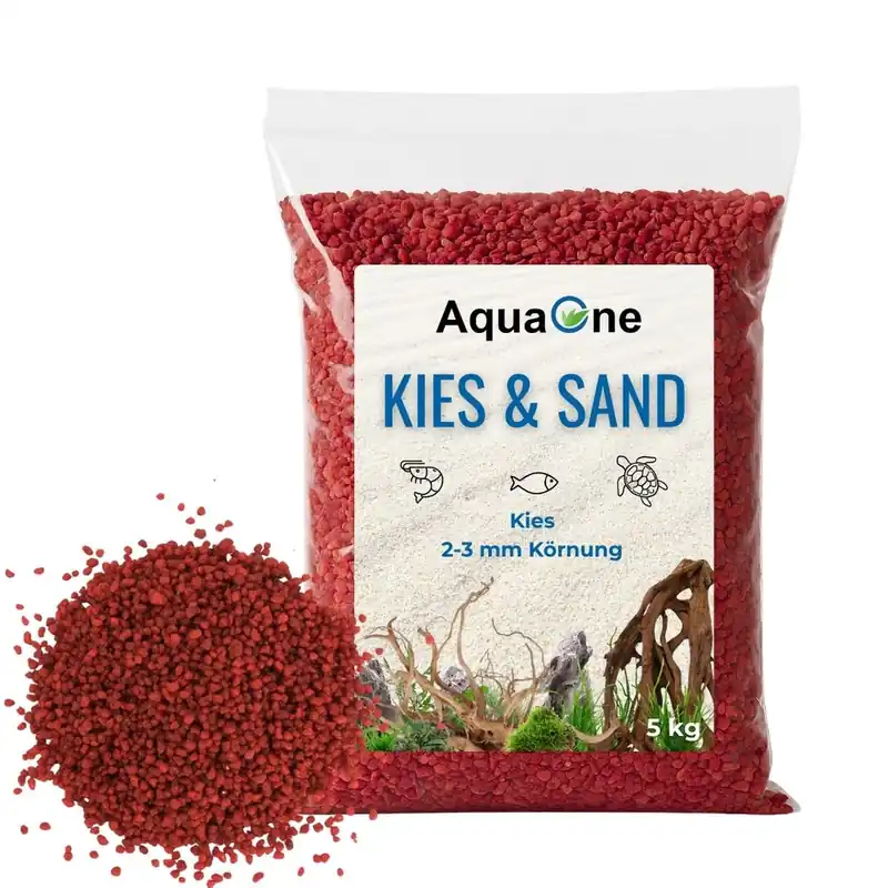 Sonderaktion 5 kg Roter Quarzkies (2-3 mm) – Premium Bodengrund für Aquarien