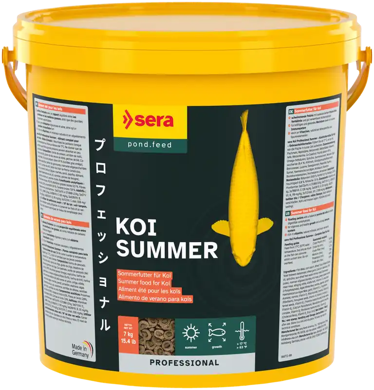 Zertifiziert Sera Prof. Koi Sommer 21 Liter Eimer Spezialfutter Teichfutter Fische Teich