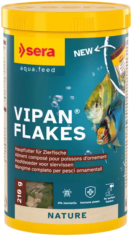 Abverkauf Sera Vipan Flakes 1000ml Flockenfutter Fischfutter Zierfische Aquarium Hauptfutter