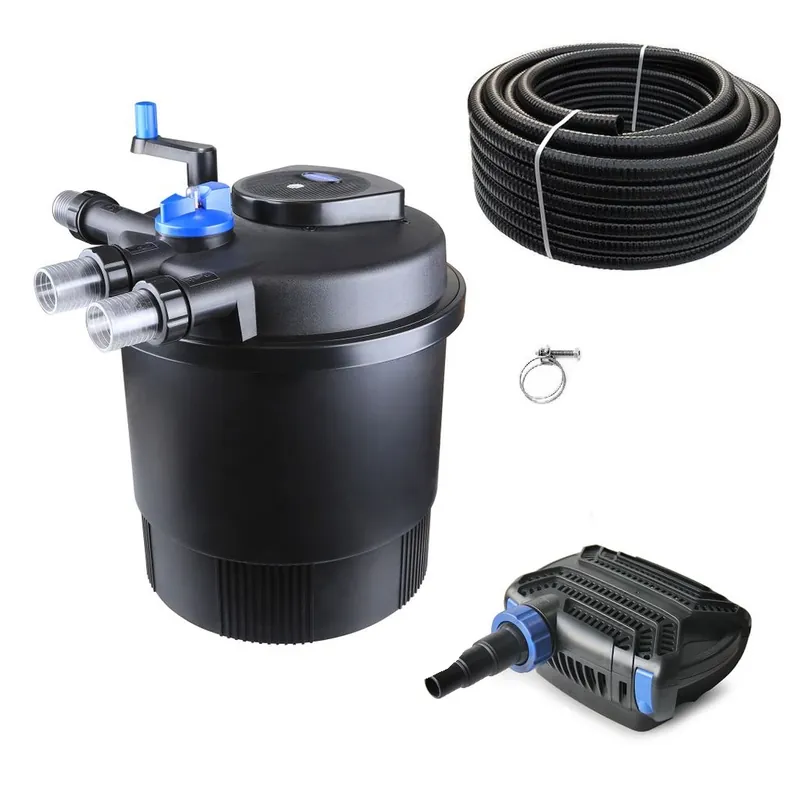 Druckteichfilter Set CPF 20000 mit 50W Eco Pumpe 10m Schlauch Nr.37 Top-Angebot