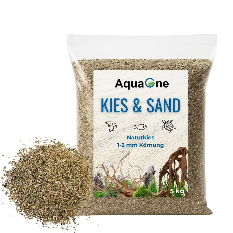 Neue Kollektion 5 kg Naturkies Beige Mittel (2-3 mm) – Premium Bodengrund für Aquarien