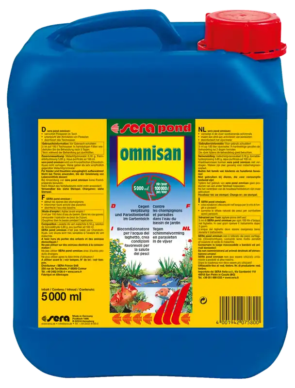 Schneller Versand Sera pond omnisan F 5 Liter Arzneimittel Pilzerkrankung Gartenteich Pflegen