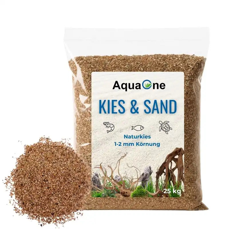 25 kg Quarzkies Bernstein (1-2 mm) – Premium Bodengrund für Aquarien Super-Preis