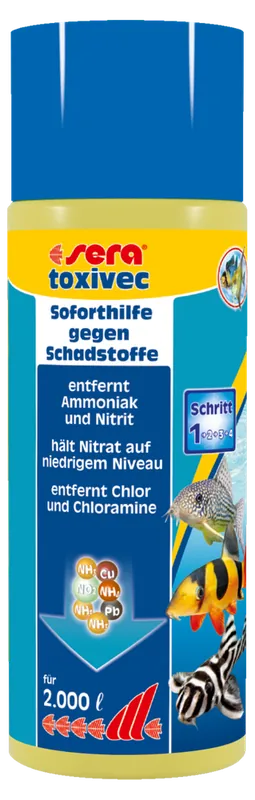 Zertifiziert Sera toxivec 500 ml Wasserwerte optimieren Süßwasser Pflegen Erste Hilfe