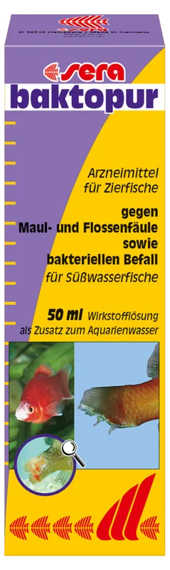 Zertifiziert sera baktopur 50 ml bakterielle Infektionen Arzneimittel gegen Maul Flossenfäule