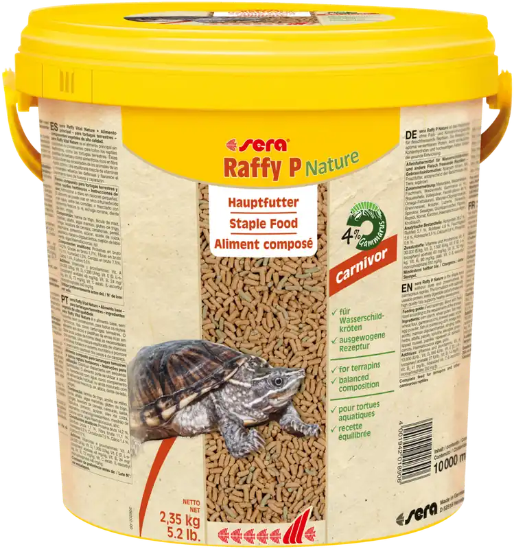 Markenprodukt Sera Raffy P Hauptfutter für Wasserschildkröten 10 Liter Eimer Aquarium Futter