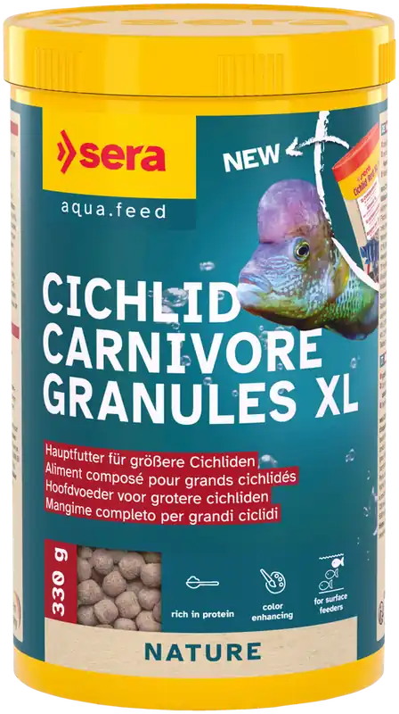 Knallerangebot sera Cichlid Carnivore Granules XL 1000ml Granulat Cichliden Aquarium