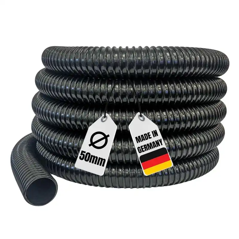 Knallerangebot Teichschlauch Meterware 50 mm 2" schwarz Top Qualität Spiralschlauch